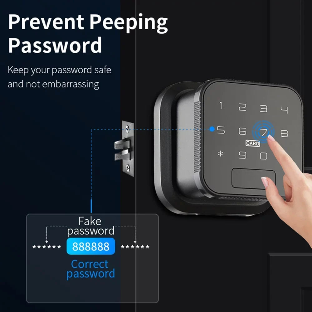 moobody Smart Lock Fingerprint Lock Door Lock Keypad Door Lock with Handle Fingerprint Electronic Deadbolt Door Lock Smart Door Lock Compatible with DADA Lock - Exclusive Design