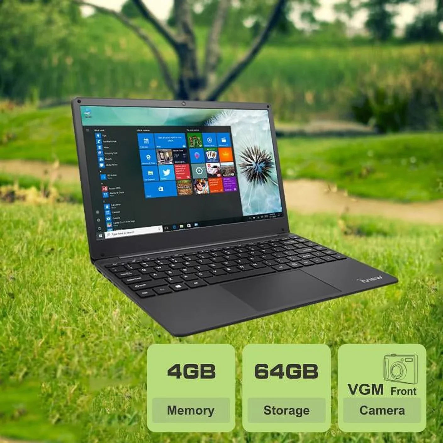 iView 1430NB-14.1in 1920x 1080 IPS High Resolution, Dual , 4GB/64GB and USB Mouse