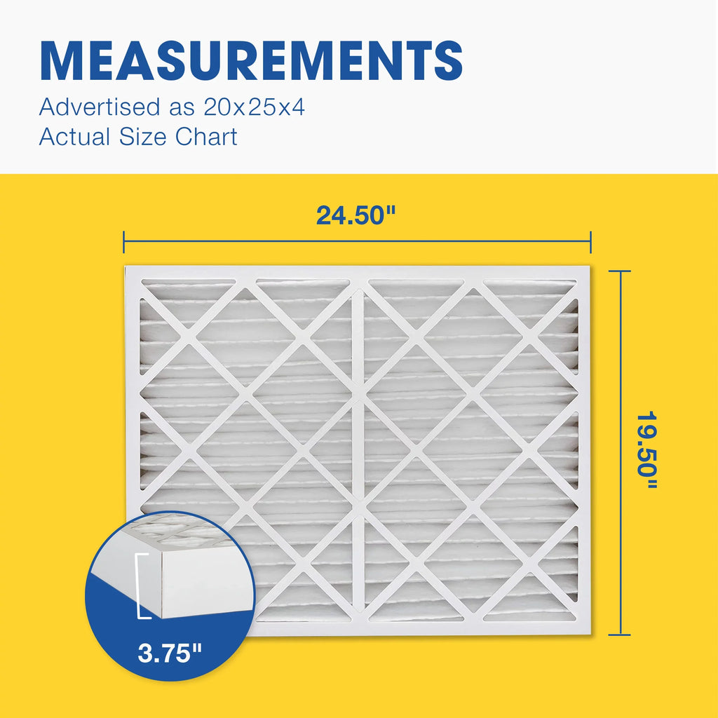 Stylish Aerostar 20x25x4 MERV 8 Pleated Air Filter, AC Furnace Air Filter, 6 Pack