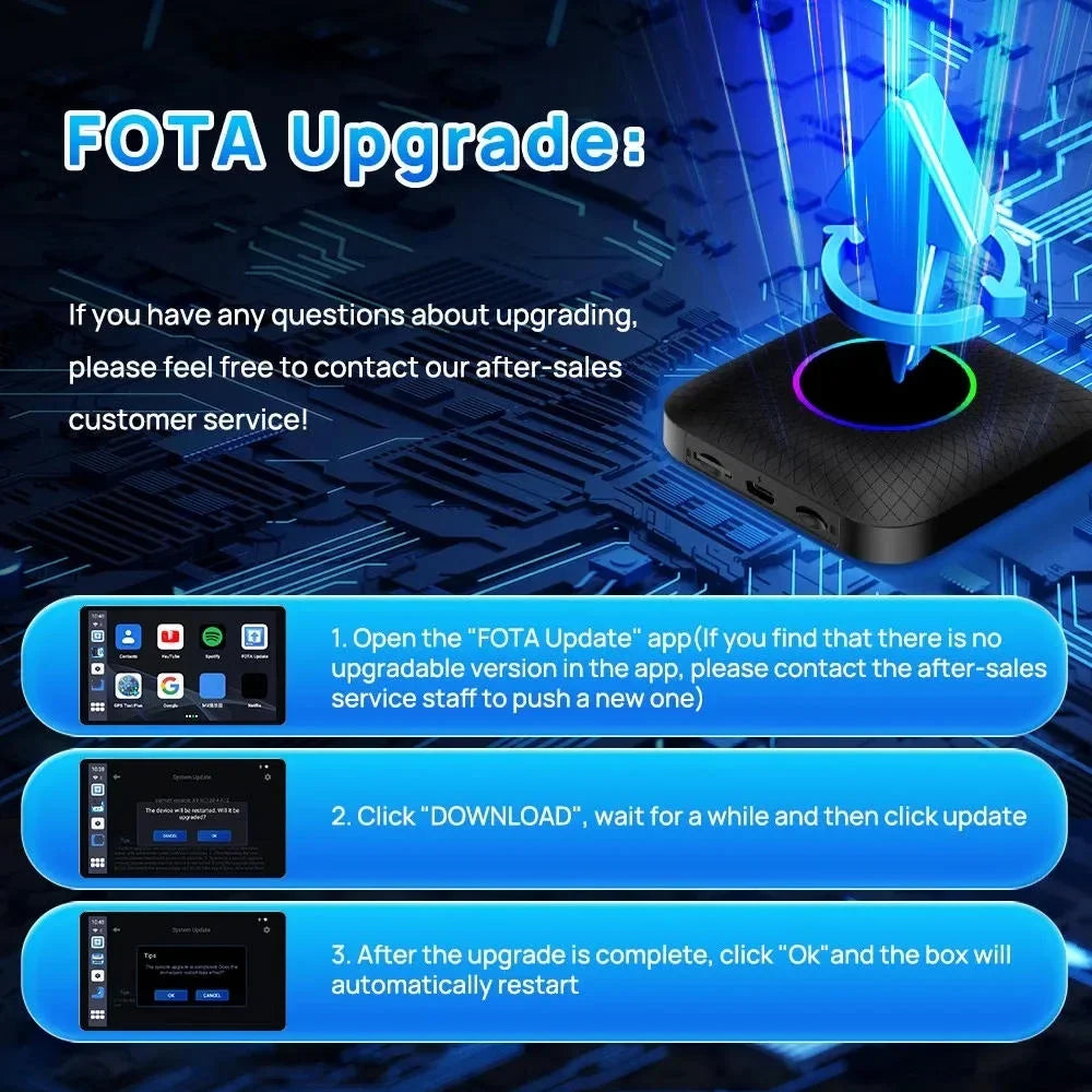 Stylish Carlinkit Ai Box Android 13 Led Wireless Android Auto & Apple CarPlay Smart Tv Box QCM6225 For Youtube Netflix Car Accessories