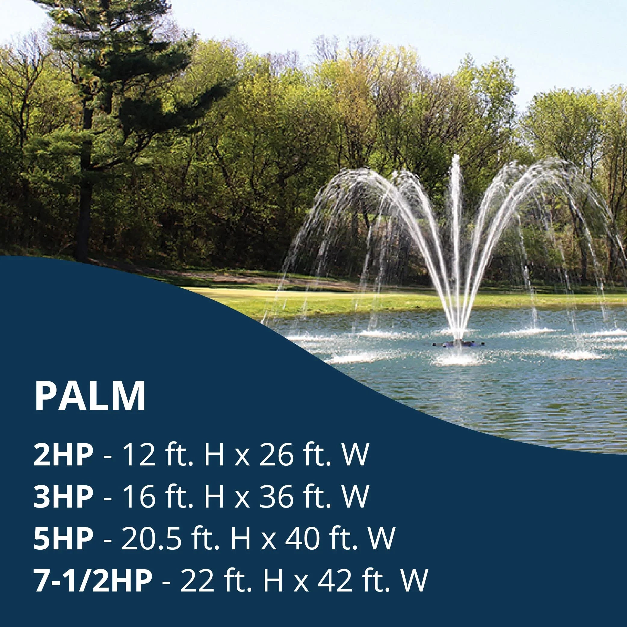Kasco J Series 2 , 3 , 5 & 7-1/2 Palm Premium Fountain Nozzles Only (Fountain not Included)