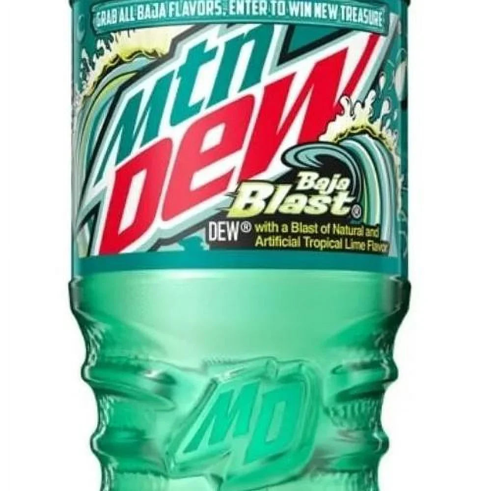 Stylish Mountain Dew Mtn Dew, 20 Oz Bottles, 6 Bottles (Baja Blast)