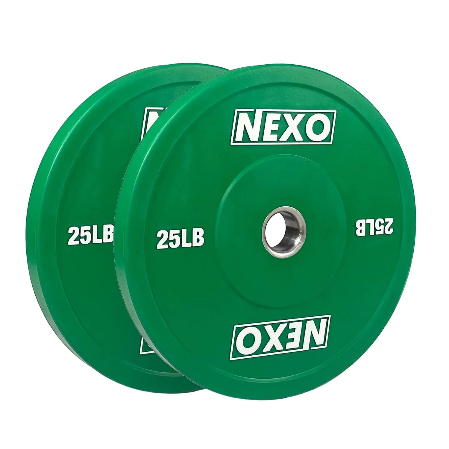 NEXO Color 175LB Rubber Bumper Plate Set - Premium Matte Finish 2x 45LB 2x 25LB 2x 10LB 2x 5LB & 2x 2.5LB Colored Cross Training Weight Plates - Exclusive Design