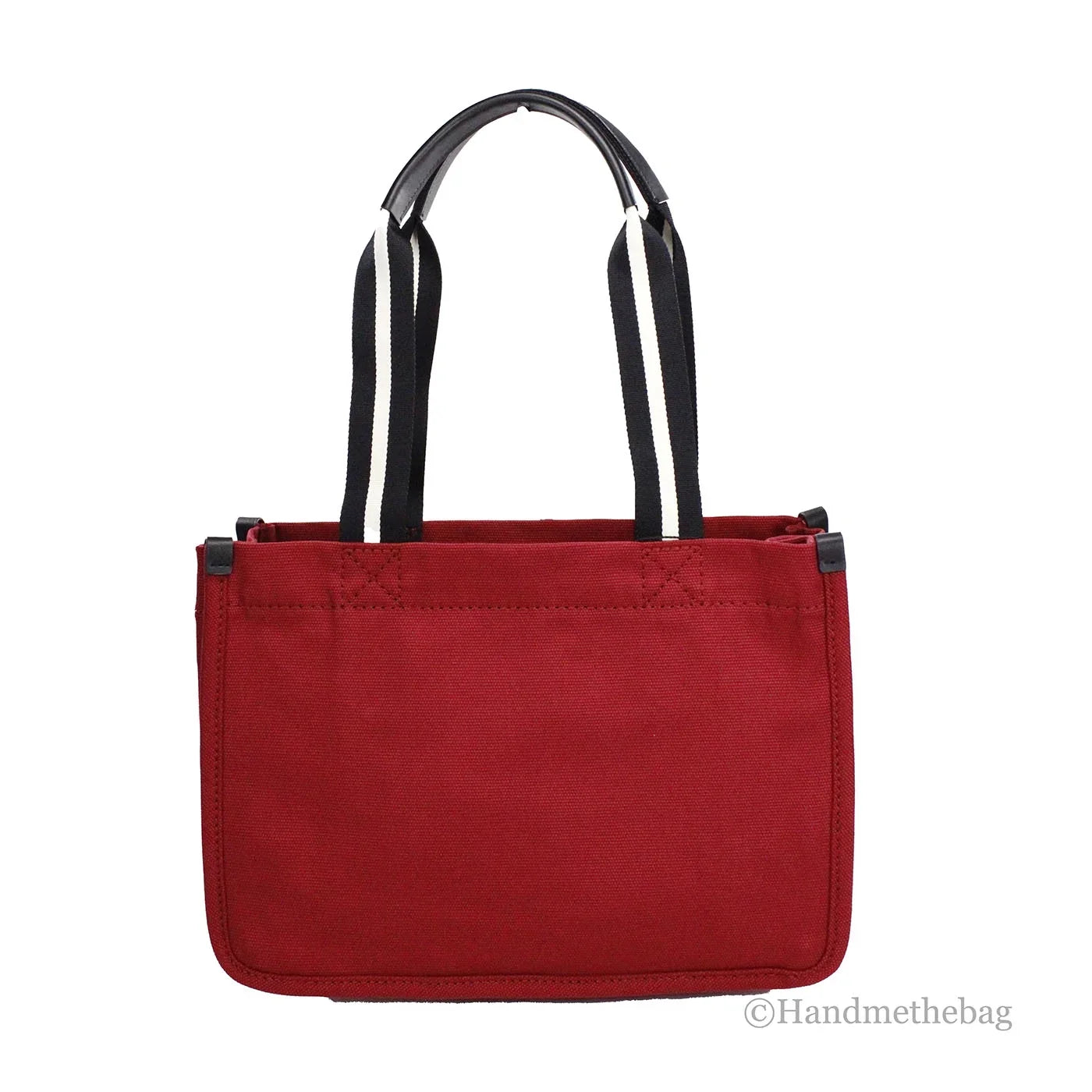 Marc Jacobs Medium Savvy Red Canvas Fabric Shoulder Convertible Tote Purse Bag - Exclusive Design