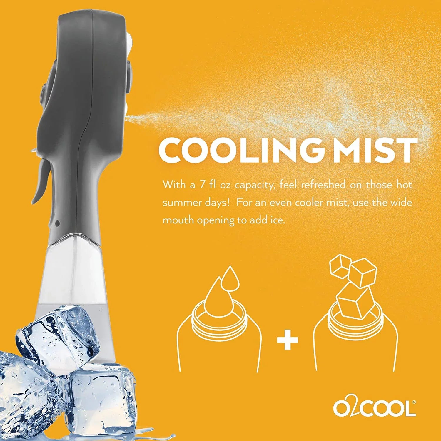 Stylish O2COOL 3.5 inch Elite Battery Powered handheld Misting Fan for Personal Cooling, Pink Raspberry, 2 Pack