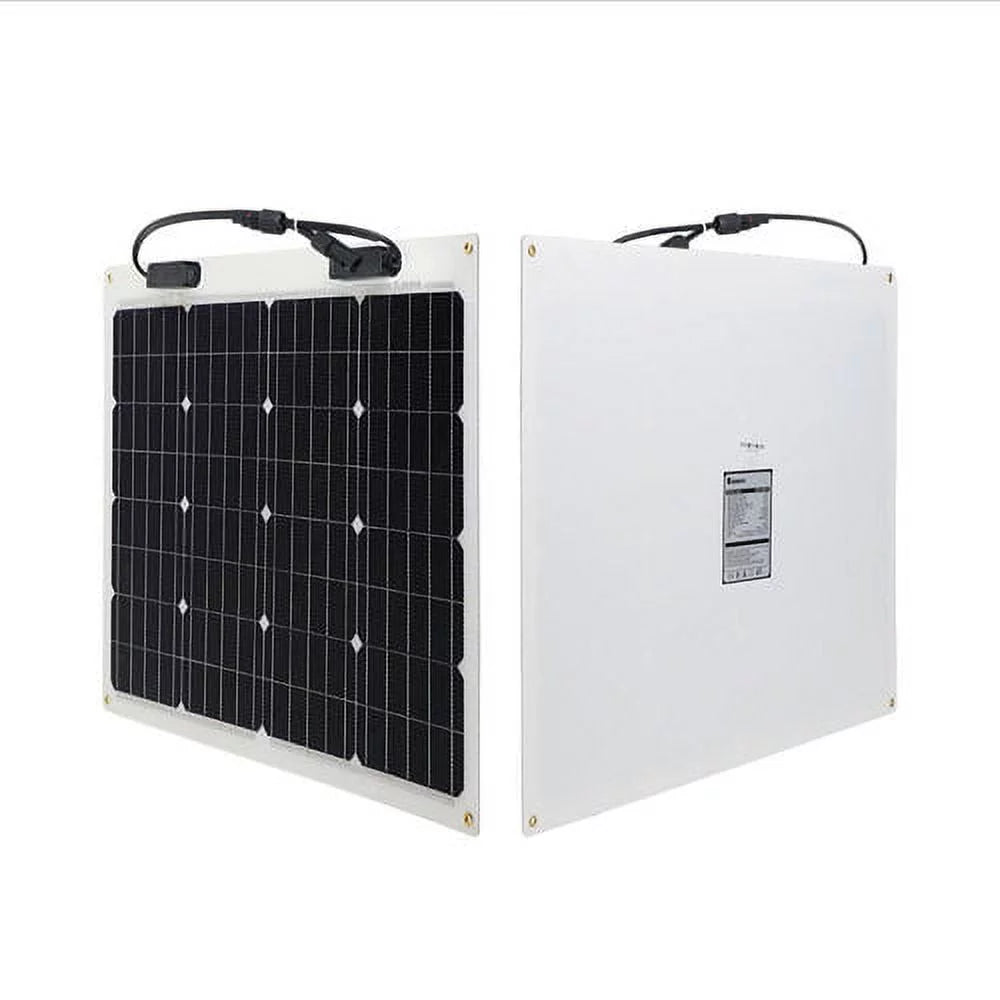 Stylish Renogy Flexible Solar Panel 50 Watt 12 Volt Monocrystalline Flexible Bendable Mono Off-Grid Charger for Marine RV Cabin Van Car Uneven Surfaces