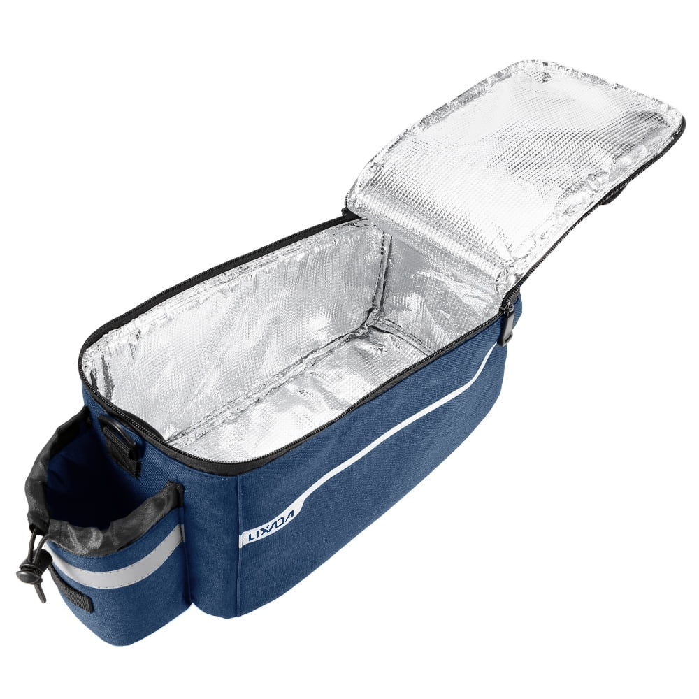 Stylish Lixada Insulated Trunk Cooler Bag Cycling Rear Rack Storage Luggage Bag Reflective MTB Bike Pannier Bag Shoulder Bag