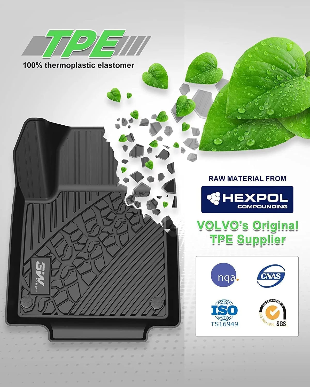 3W Floor Mats Fit for 2019-2023 Dodge Ram 1500 Crew Cab with Rear Under-Seat Factory Storage Bucket Seat, All Weather Car Liners Floor Liner Full Set Car Mats - Exclusive Design