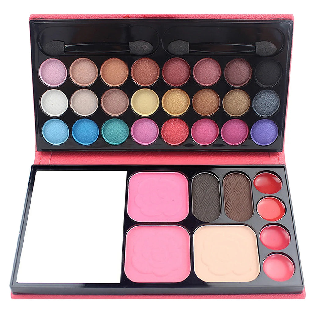 24 Colors Eyeshadow Eyebrow Powder Lip Jelly Blush Facial Makeup Palette Set Kit