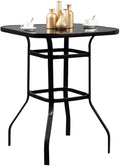 Stylish Madison Modern & Water Resistance Glass Bar Table For Poolside Use
