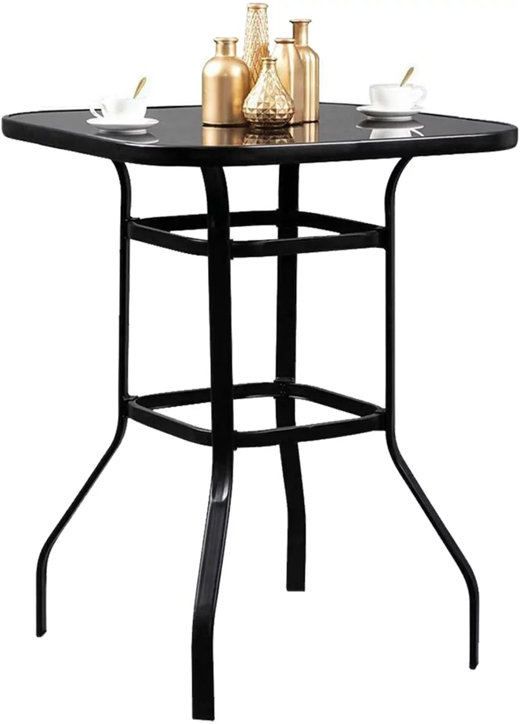 Stylish Madison Modern & Water Resistance Glass Bar Table For Poolside Use