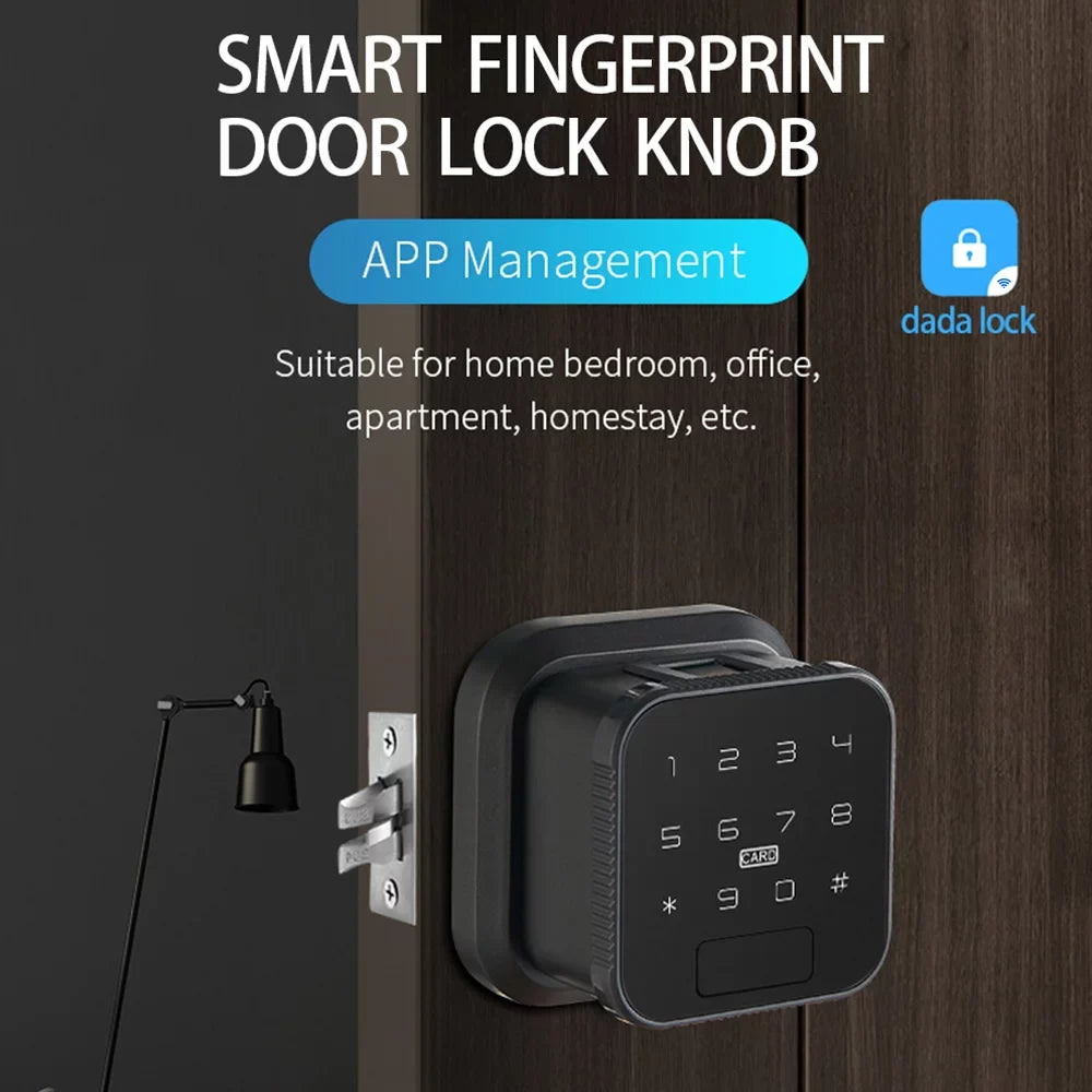 moobody Smart Lock Fingerprint Lock Door Lock Keypad Door Lock with Handle Fingerprint Electronic Deadbolt Door Lock Smart Door Lock Compatible with DADA Lock - Exclusive Design