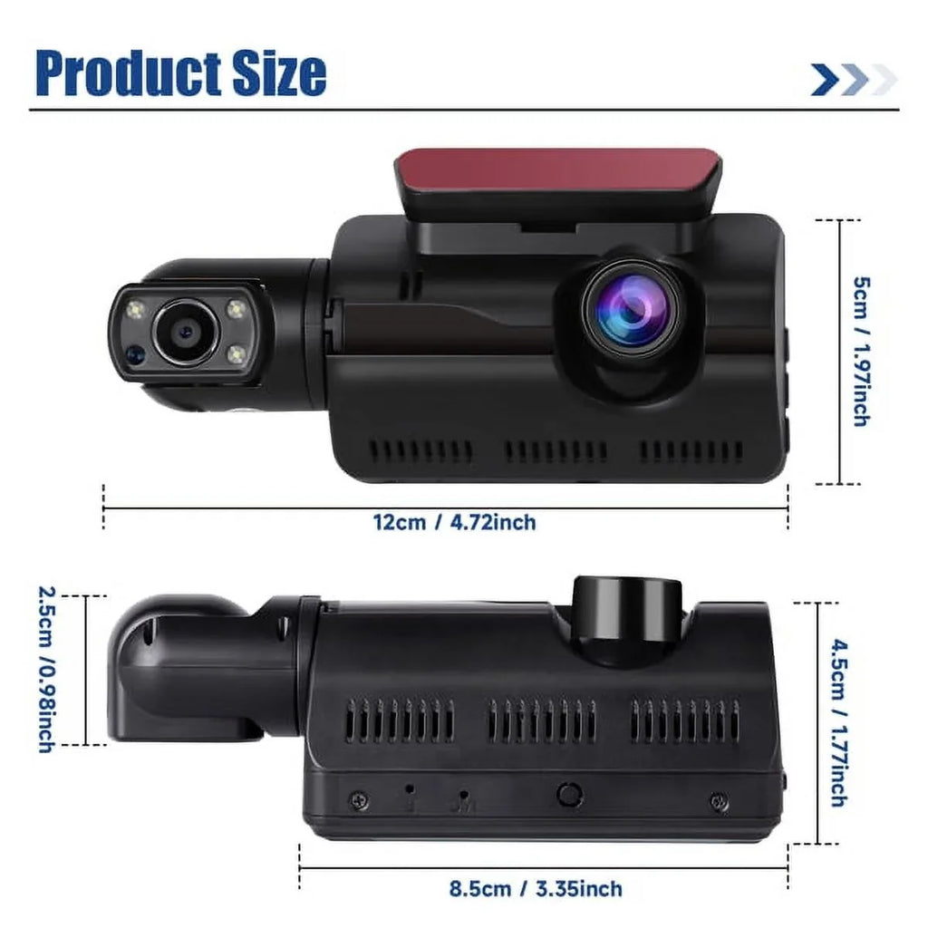 Stylish SYTHERS 1080P Dash Cam Front and Rear, 170Â° Wide Angle Dash Camera with Night Vision