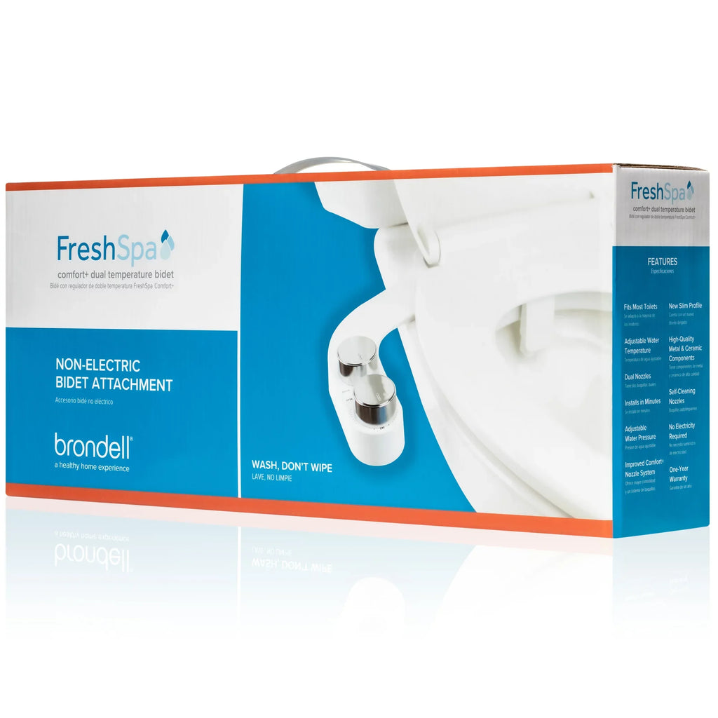 Stylish Brondell Freshspa Comfort+ Bidet Attachment Dual Temp Dual Nozzles