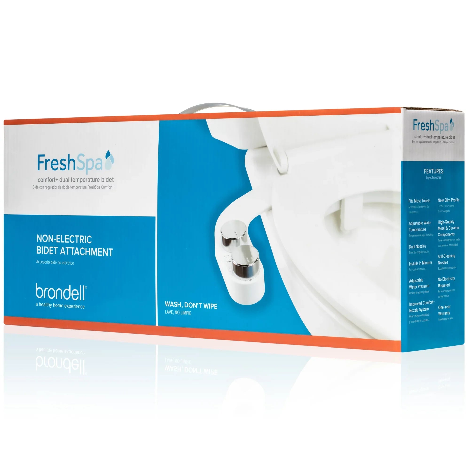 Stylish Brondell Freshspa Comfort+ Bidet Attachment Dual Temp Dual Nozzles