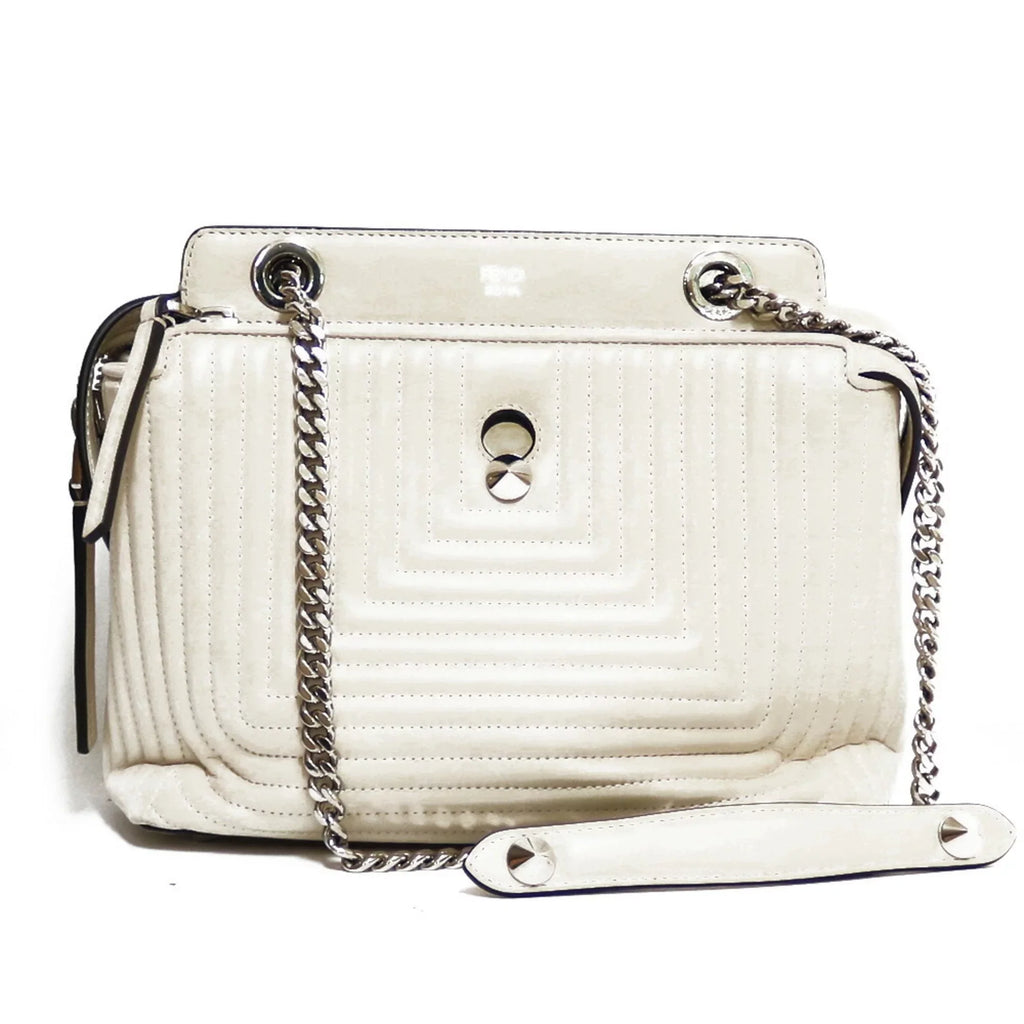 Pre-Owned FENDI Shoulder Bag Dot Com Ivory White Ladies (Fair) - Exclusive Design