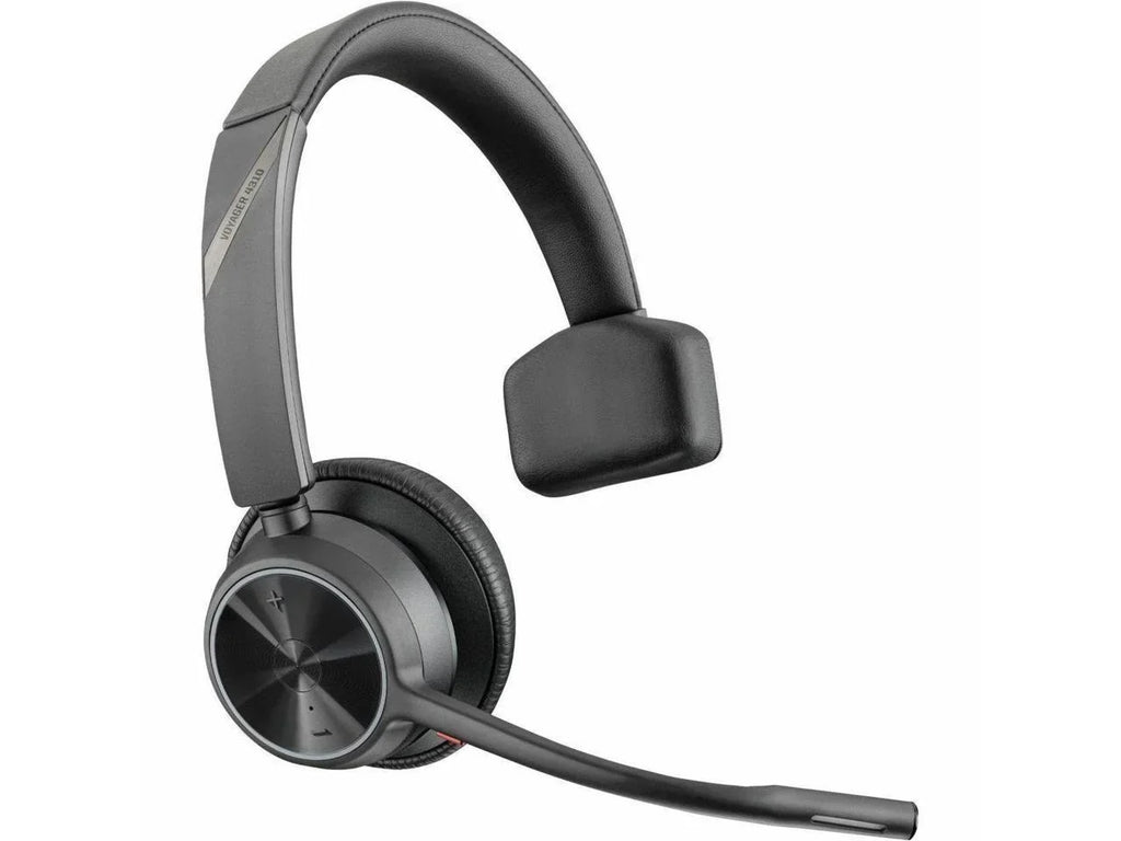 Poly Voyager 4310 USB-C Headset with Charge Stand - Siri, Google Assistant - Mono - Wireless - Bluetooth - 298.6 ft - 20 Hz - 20 kHz - Over-the-head, On-ear - Monaural - Ear-cup - Electret Condense...