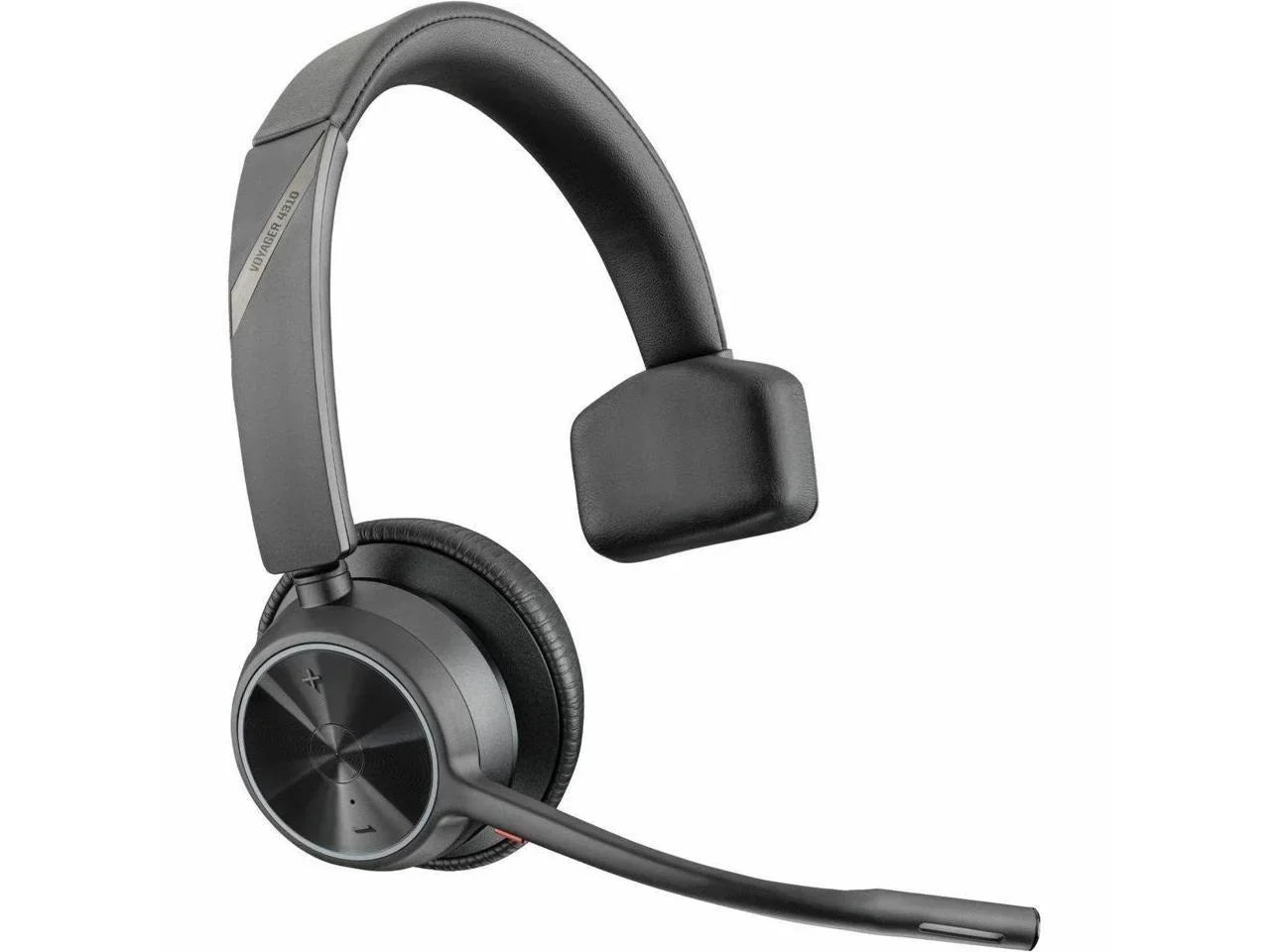 Poly Voyager 4310 USB-C Headset with Charge Stand - Siri, Google Assistant - Mono - Wireless - Bluetooth - 298.6 ft - 20 Hz - 20 kHz - Over-the-head, On-ear - Monaural - Ear-cup - Electret Condense...