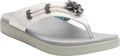 Women's Alegria by PG Lite Layah Thong Sandal White Vegan Leather 41 M