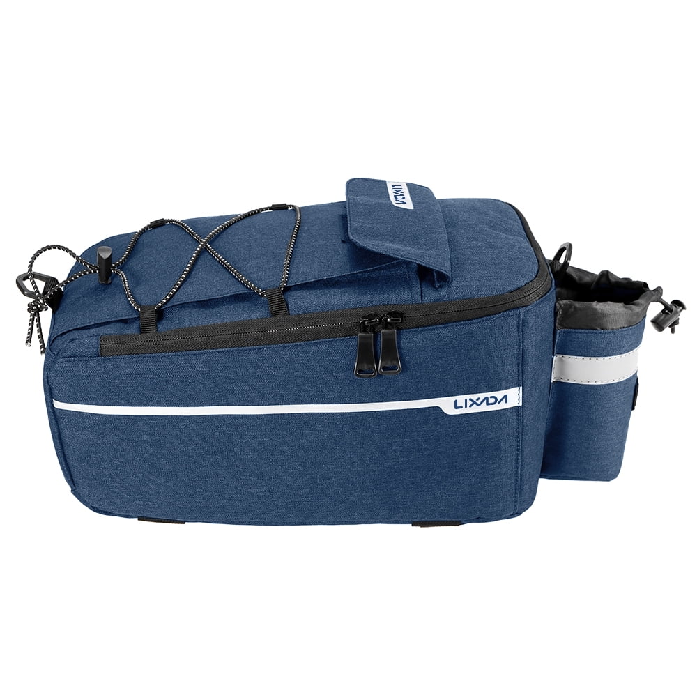 Stylish Lixada Insulated Trunk Cooler Bag Cycling Rear Rack Storage Luggage Bag Reflective MTB Bike Pannier Bag Shoulder Bag