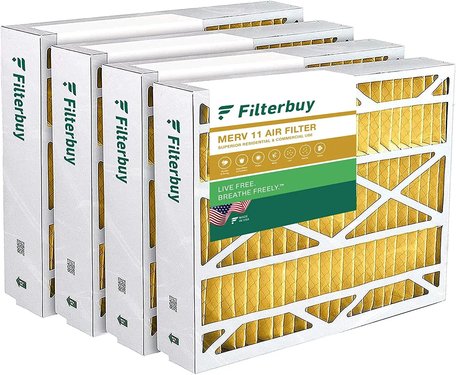 Stylish Filterbuy 20x25.25x3.5 MERV 11 Pleated HVAC AC Furnace Air Filters for Aprilaire Space-Gard 102/2120 (4-Pack)