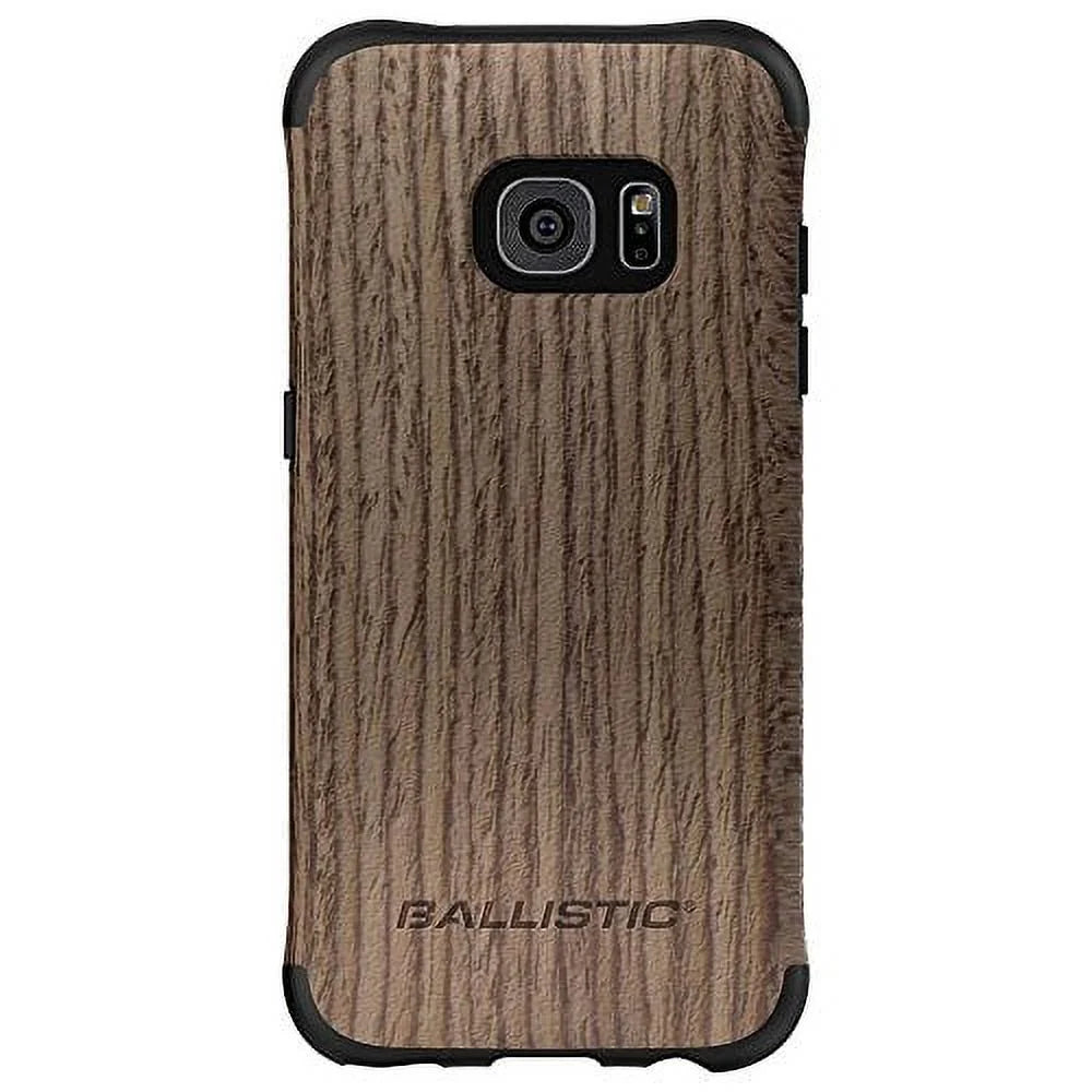 Stylish Ballistic Case Co. UT1689-B20N Samsung Galaxy S7 edge Urbanite Select Case, Black/Dark Ash Wood