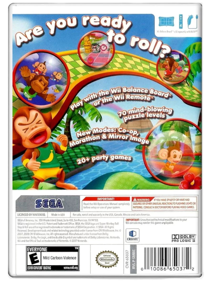Used Super Monkey Ball: Step & Roll - Nintendo Wii (Used) - Exclusive Design