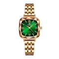 Stylish Women Wrist Watch 2022 Square Rose Gold Ladies Watch For Female Clock Stainless Steel Women Watches Top Brand Luxury Rhinestone
