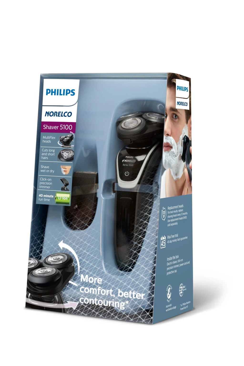 Philips Norelco 5100 Rechargeable Wet/Dry Electric Shaver S5210/81 - Exclusive Design