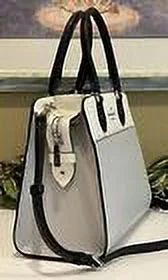 Stylish Kate Spade Madison Medium Platinum Grey Colorblock Leather Satchel Bag Purse KC621