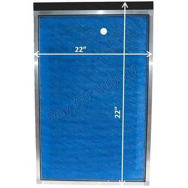 RAYAIR SUPPLY 22x22 Replacement Filter Pads Compatible with MicroPower Guard Air Cleaner (3 Pack) BLUE