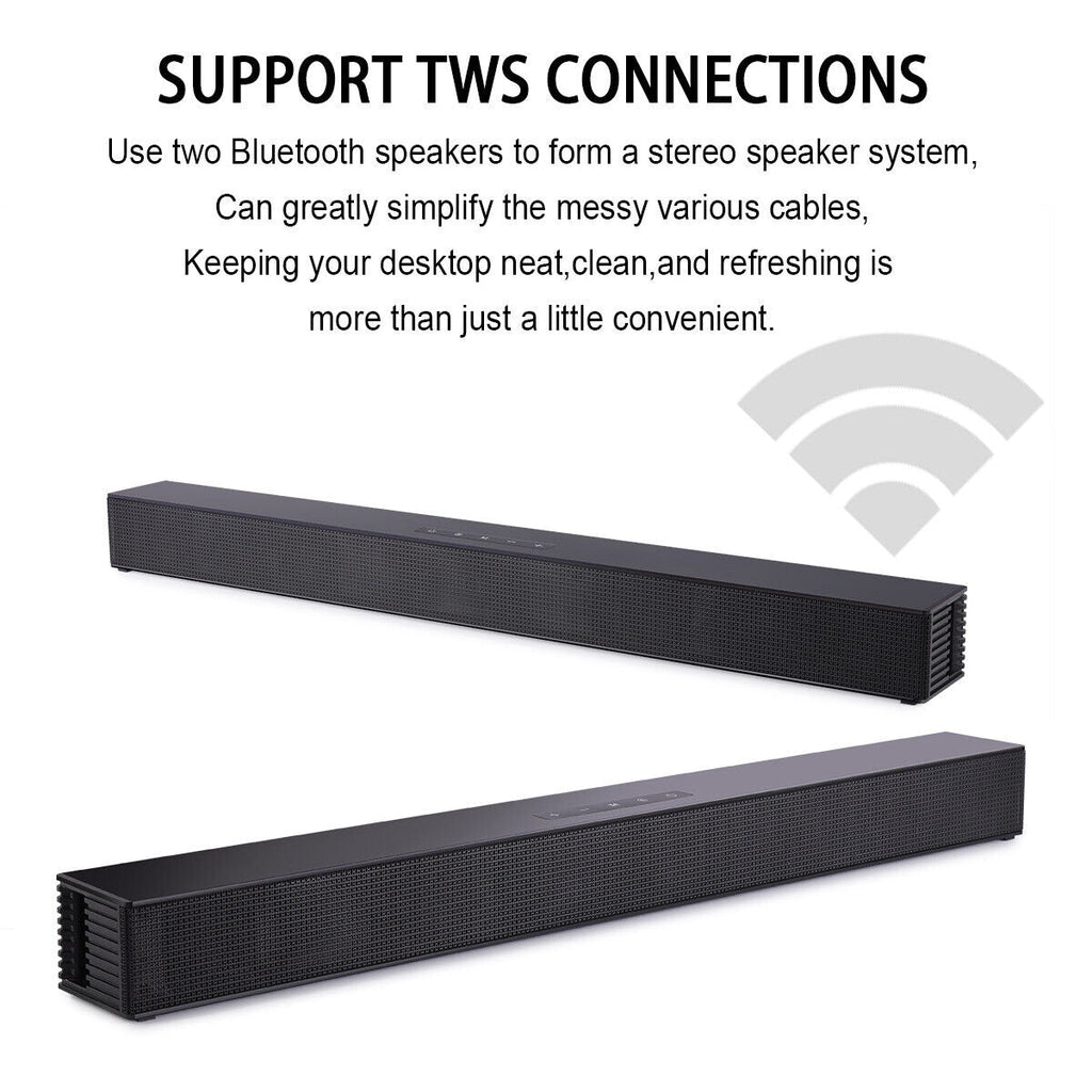 CJC Sound Bars for TV PC Gaming Monitor Sound Bar with Bluetooth 5.0/HDMI ARC/AUX/USB Bass Adjustable Wall Mountable - Exclusive Design