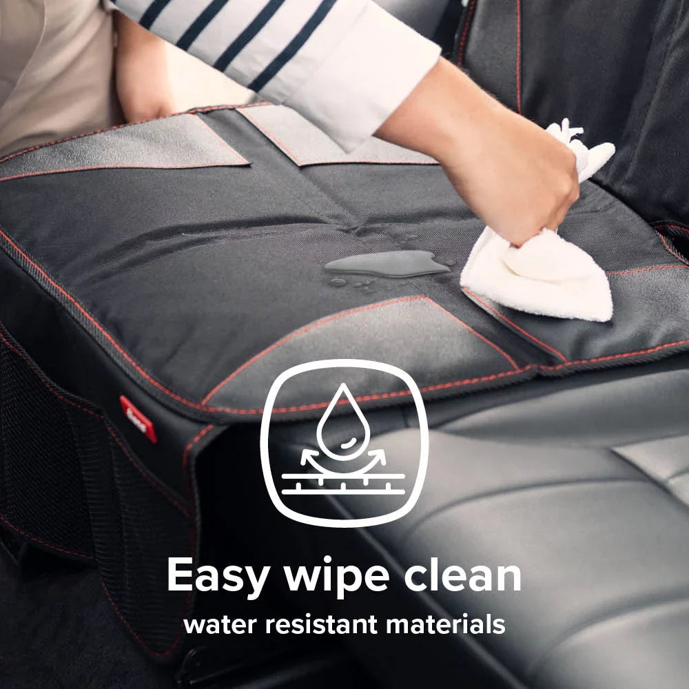 Diono Super Mat 2 Pack Car Seat Protector, Crash Tested, Water Resistant, Black - Exclusive Design