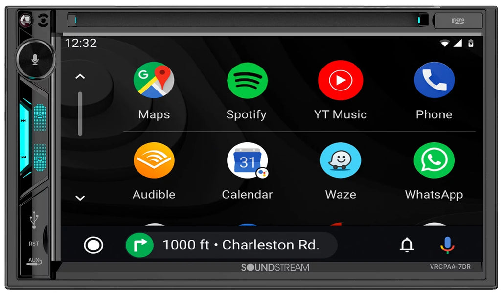 Soundstream VRCPAA-7DR 7" Car Monitor DVD Receiver w/CARPLAY/ANDROID AUTO+Camera - Exclusive Design