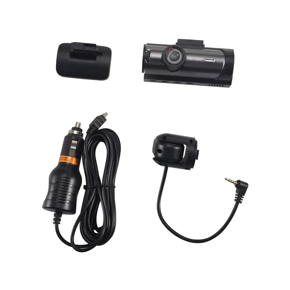 JLLOM Car DVR Dash Cam with Dual Lens Front and Inside Camera - 1080P - Exclusive Design