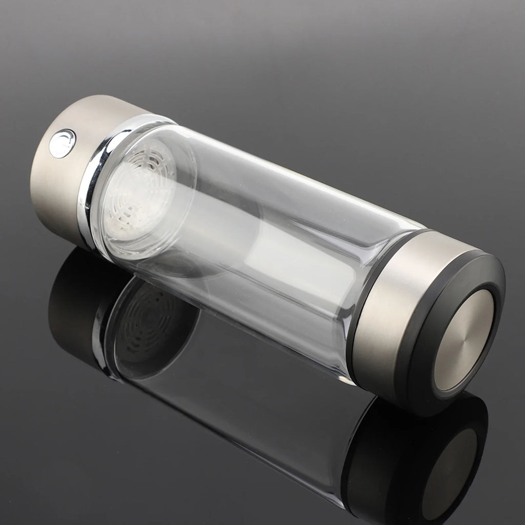 Nikou USB Charging Rich Hydrogen Water Purifier Filter Glass Bottle Anti-Skid Portable Lonizer Cup