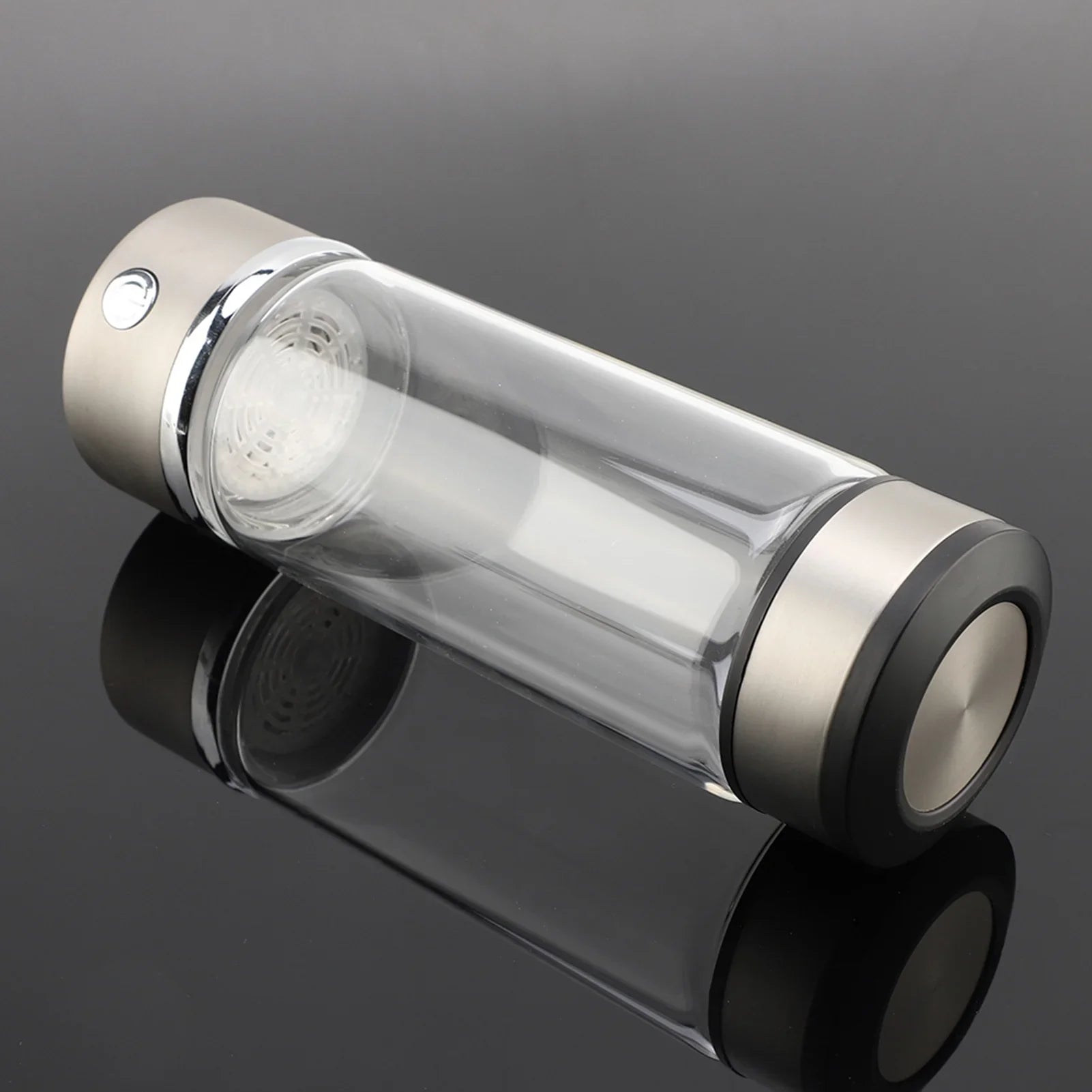 Nikou USB Charging Rich Hydrogen Water Purifier Filter Glass Bottle Anti-Skid Portable Lonizer Cup