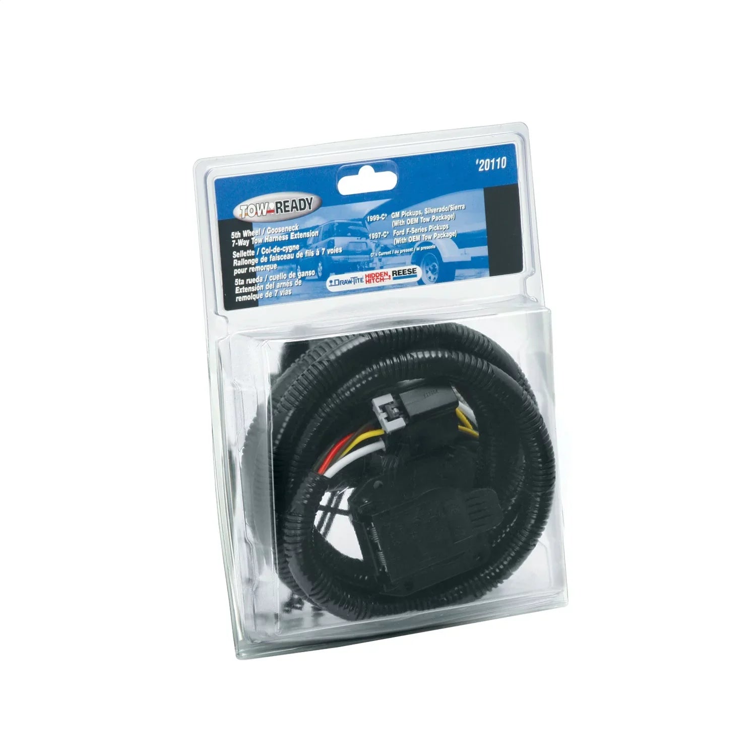 Tow-Ready 20110 7-Way RV Trailer Fifth Wheel Adapter Harness for Dodge, Ford, GM, RAM & Toyota Models - Exclusive Design