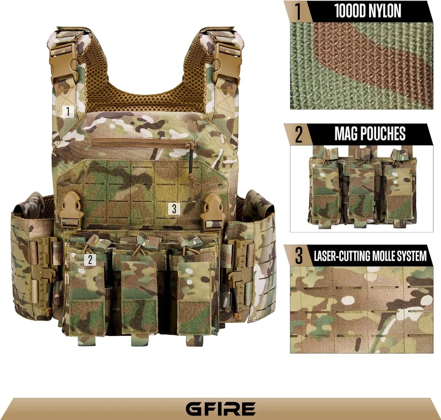 Quick Release Lightweight Vest Adjustable Breathable Weighted Vest for Hunting/Training/Game - Exclusive Design