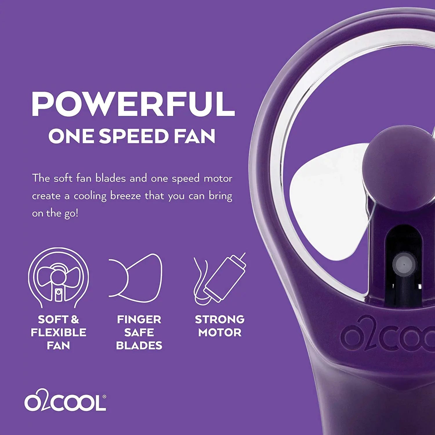 Stylish O2COOL 3.5 inch Elite Battery Powered handheld Misting Fan for Personal Cooling, Pink Raspberry, 2 Pack