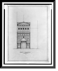 Historic Framed Print, [Two office buildings for B.F. Saul (15th Street, N.W., Washington, D.C.). Front elevation] - 2, 17-7/8" x 21-7/8"