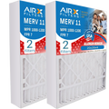 20x20x4 Air Filter MERV 11 Comparable to MPR 1000, MPR 1200 & FPR 7 Compatible with TopTech TT-FM-2020 Premium USA Made 20x20x4 Furnace Filter 2 Pack by AIRX FILTERS WICKED CLEAN AIR.