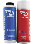 No Toil NT208 Aerosol Filter Maintenance Kit - 2 Pack - 12oz Oil, 16oz Cleaner - Exclusive Design