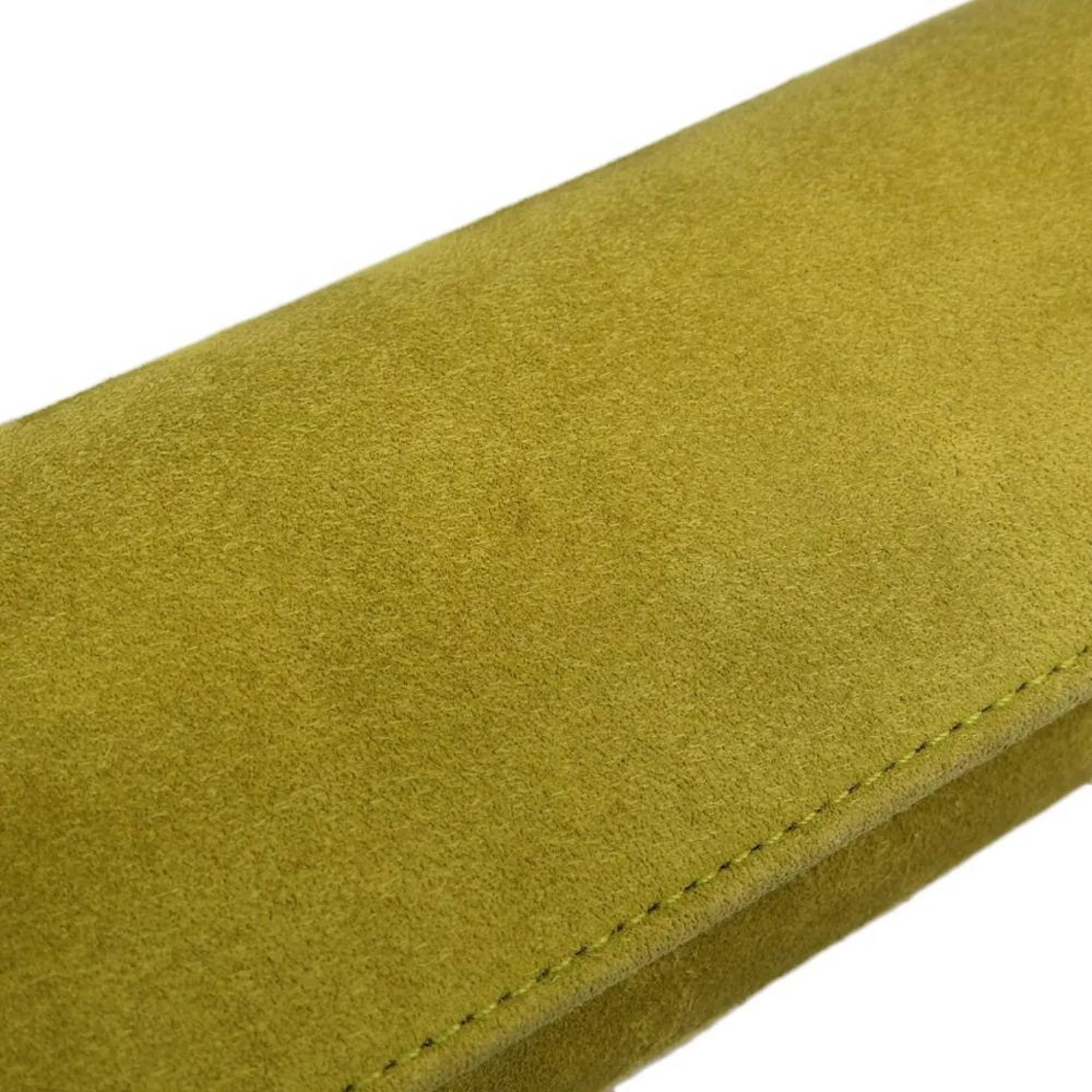 Stylish Pre-Owned Salvatore Ferragamo SALVATORE FERRAGAMO Gancini One Shoulder Bag Suede Green BC217651 (Good)