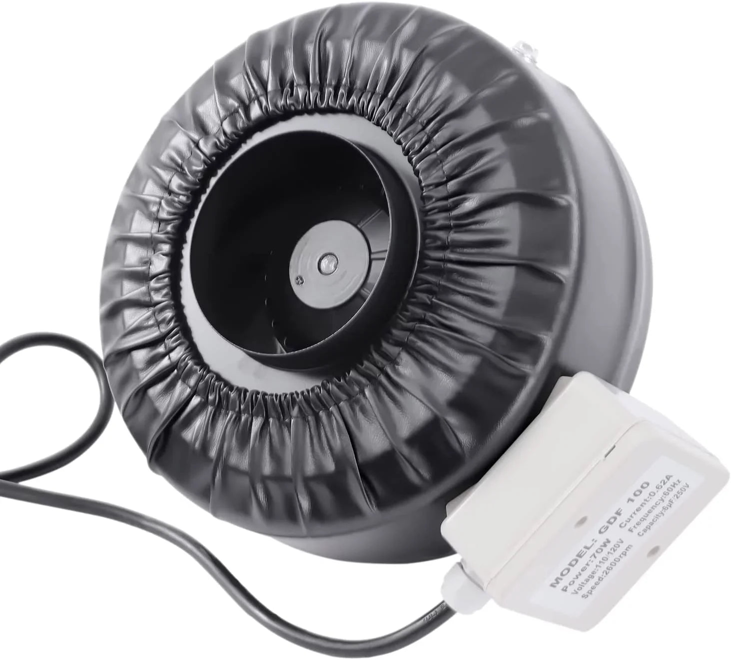 FETCOI Grow Tent Fan 8 Inch Inline Fan Industrial Grade Duct Exhaust Fan Combinable with HEPA Filter & Carbon Filter Powerful Booster Fanwith Speed Controller - Exclusive Design