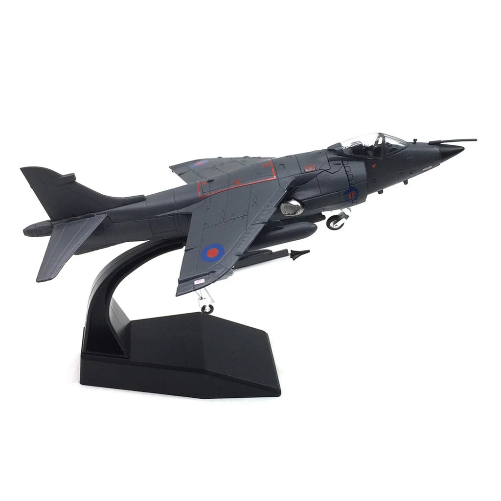 Stylish 1:72 UK Air Force 1982 Sea Harrier Jet Fighter Model Military Fighter Aircraft Model Alloy Simulation Collection Display