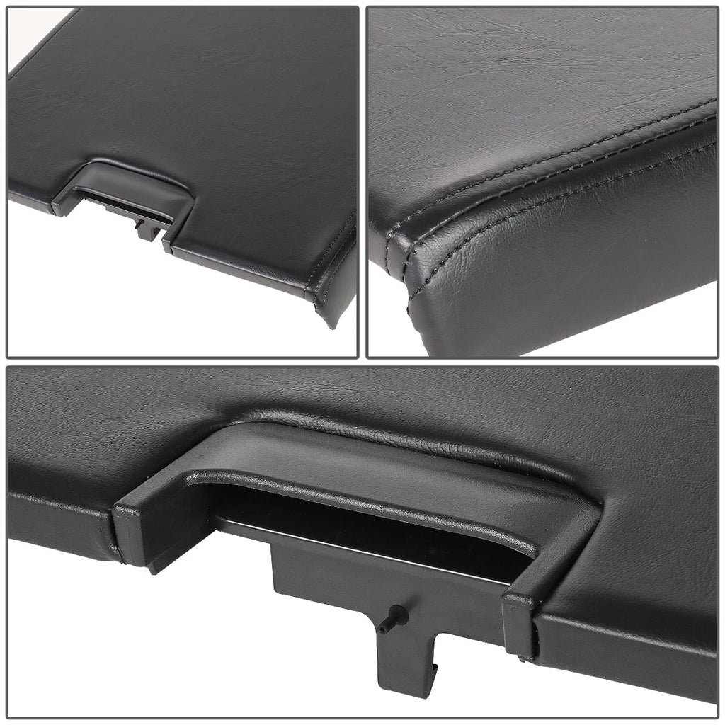 DNA Motoring GECS-003-BK For 2007 to 2014 Chevy Silverado Tahoe GMC Sierra 1500 2500 3500 Yukon XL Cadillac Escalade Center Console Arm Rest Top Lid Kit Black