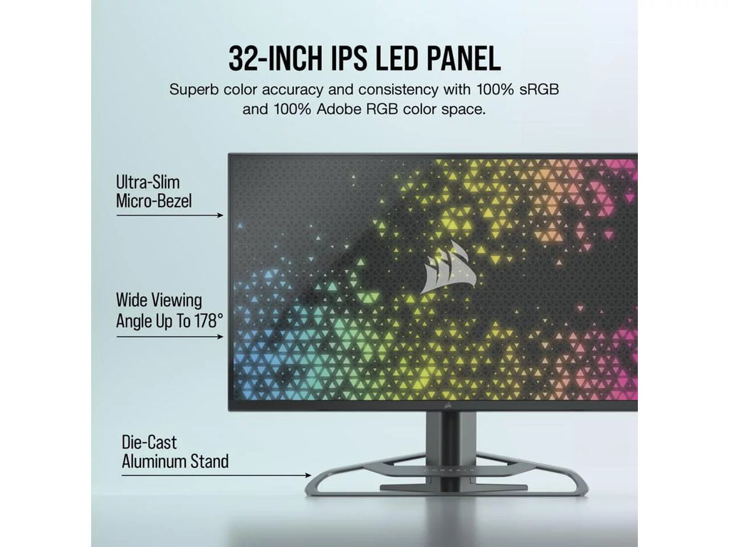Stylish CORSAIR XENEON 32UHD144 32-Inch IPS UHD (3840 x 2160), FreeSync Premium, G-Sync, 144Hz Refresh Rate, DisplayHDR600 Gaming Monitor