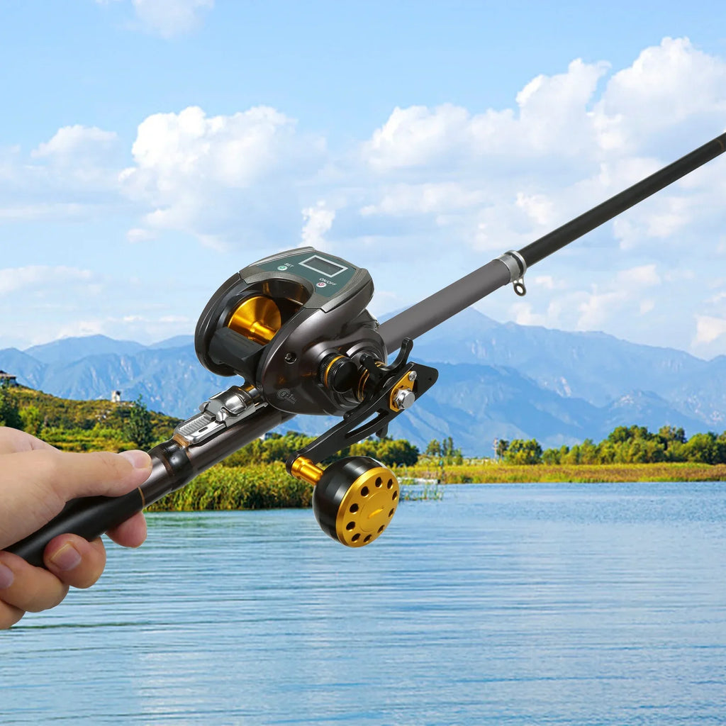 EXBERT Baitcasting Reel,With Display Speed Reel Usb Carbon 9+1bb Reel With Fiber Reel 9+1bb Eryue Reel With Display Speed 6.4 1 Carbon Fiber Reel Brake Baitcaster Reel Display Speed 6.4 1 Ratio Brake