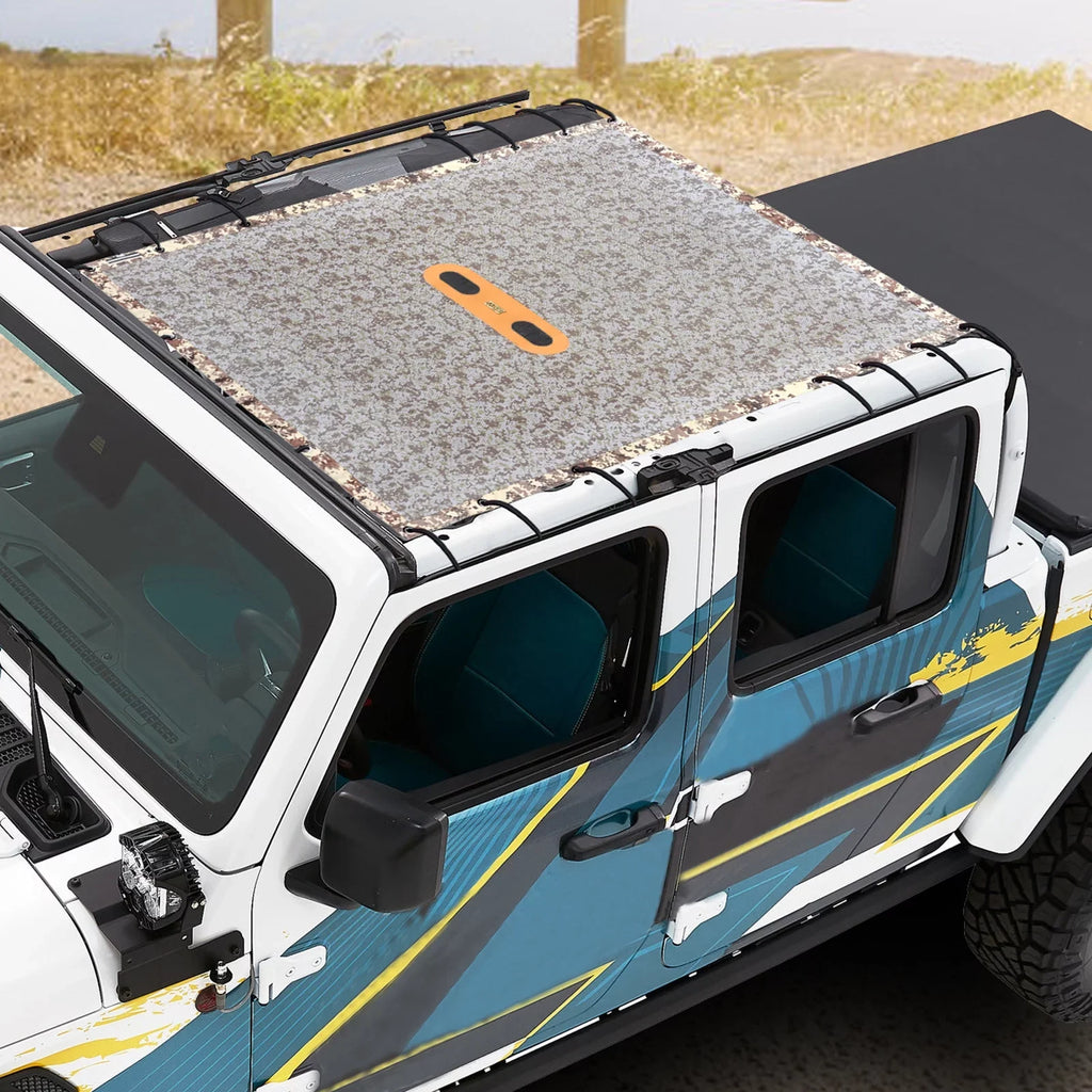 Stylish Wrangler Rear Seat Cover Cargo Net with Storage Pouch Bags Trunk Cargo Tool Organizers Backseat Soft-Shell Pet Barrier for JK JL